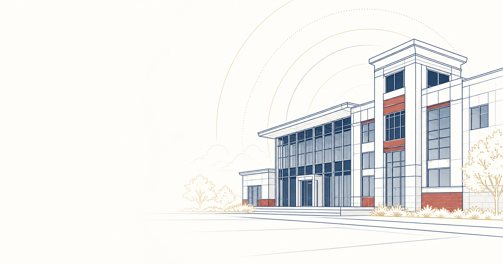 Architectural illustration of a Central Texas College building